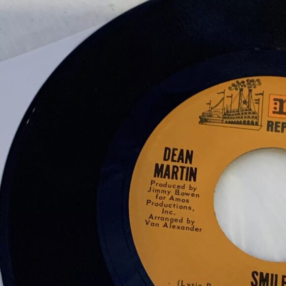 Dean Martin Smile (7 Vinyl, 45 RPM, 1973) Reprise REP 1166 VG Get On With Your - Picture 7 of 11